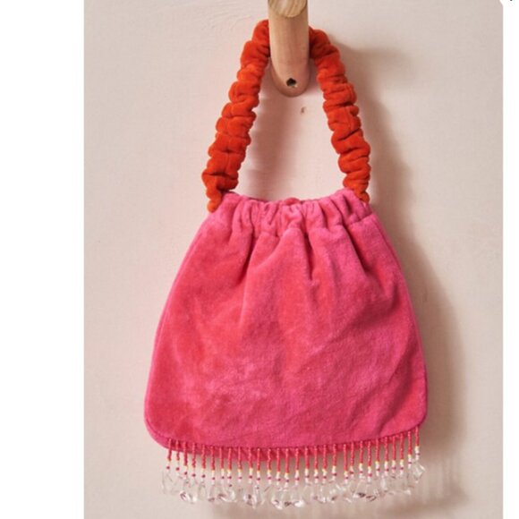 new Free People Vancouver Velvet Clutch 2S7 - Picture 2 of 6